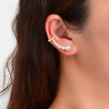 Cartilage Jewelry Ear Cuff Pearl Piercing Crawler Climber Stud Earring