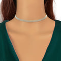 Dainty Silver Beaded Necklace to Wear Everyday Simple Minimalist Short