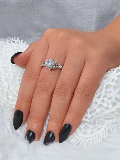 AU Local Luxury Jewelry Shiny Rhinestone Eternity Ring Wedding Party