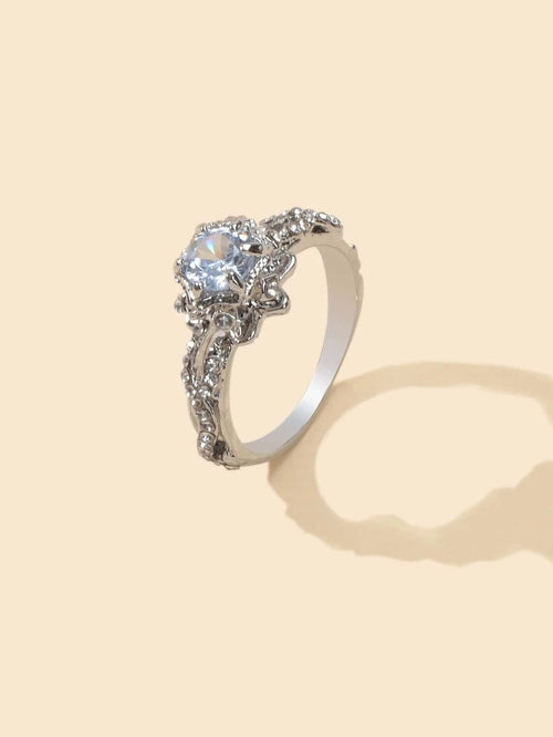AU Local Luxury Jewelry Shiny Rhinestone Eternity Ring Wedding Party