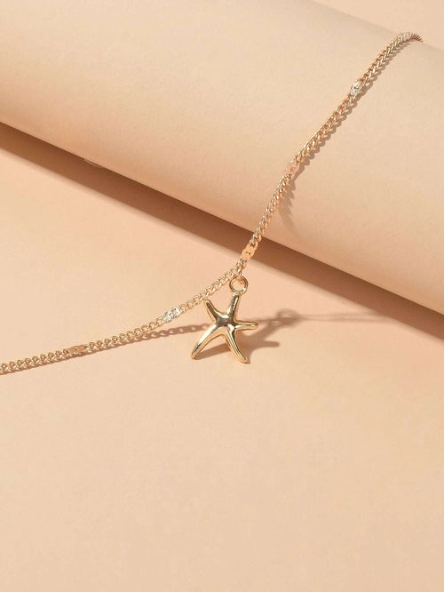 1 pc Silver Gold Starfish Charm Anklet Boho Beach Bracelet Foot Chain
