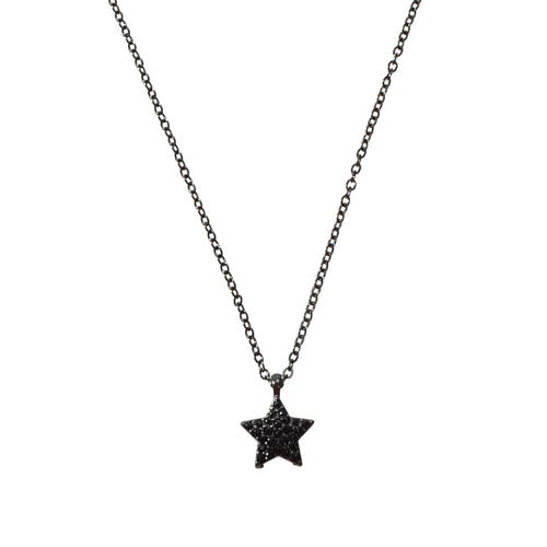 Fashion Rhinestone Jewellery Black Star Pendant Necklace Beautiful