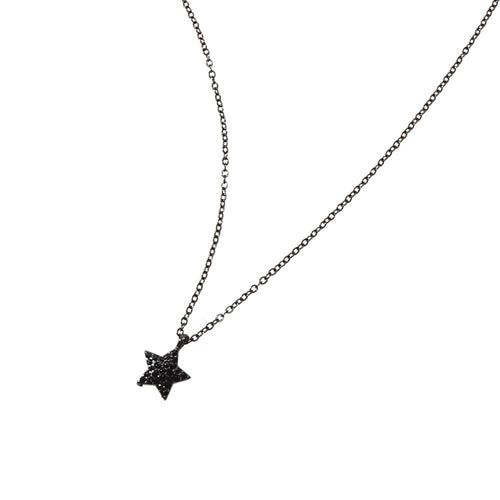 Fashion Rhinestone Jewellery Black Star Pendant Necklace Beautiful