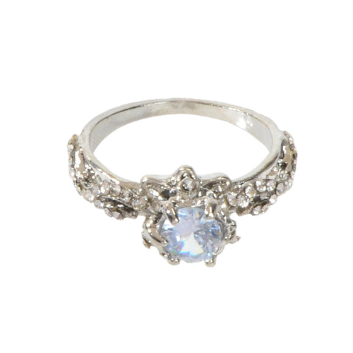 AU Local Luxury Jewelry Shiny Rhinestone Eternity Ring Wedding Party